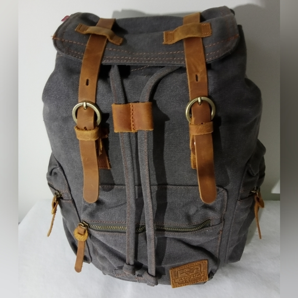 LEATHER CANVAS 🆕️ BACKPACK 16"X12"